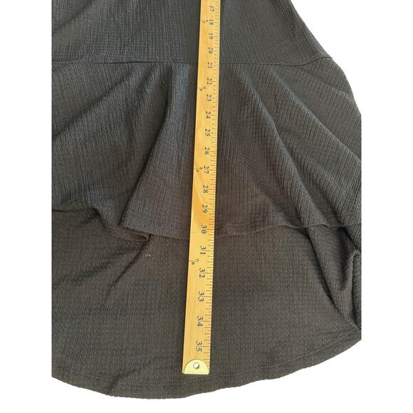 Michael Kors Dress Women's Large One Shoulder Ruffle Chain Detail Long Sleeve - Picture 8 of 11